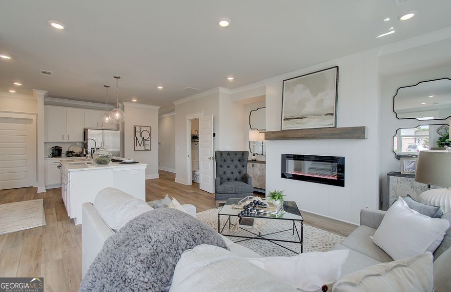 Furnished interior view inside a new home in The Towns at Auburn Station West, Auburn (Image 12).