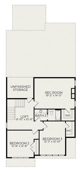 2D floor plan layout for the Columbia by Homes by Dickerson in Wendell Falls, Wendell, NC (Image 4). 2D floor plan layout for the Columbia by Homes by Dickerson in Wendell Falls, Wendell, NC (Image 4).