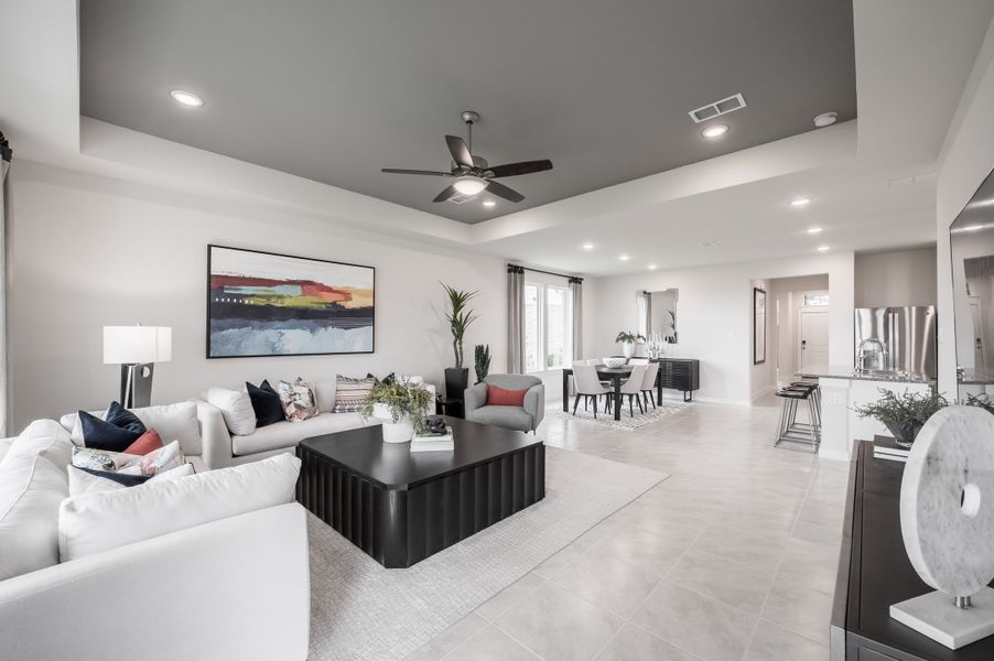 Representative furnished interior of a home built from the Caddo by Tri Pointe Homes in Mason Woods, Cypress (Image 35).