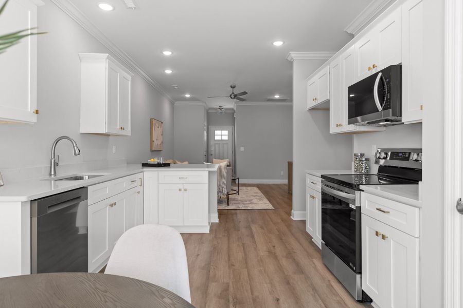 Furnished interior in a model home at The Eleuthera in Chattanooga (Image 17).