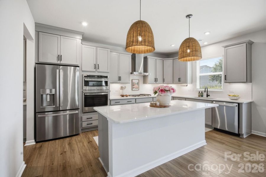 Upgraded kitchen finishes with under cabinet lighting