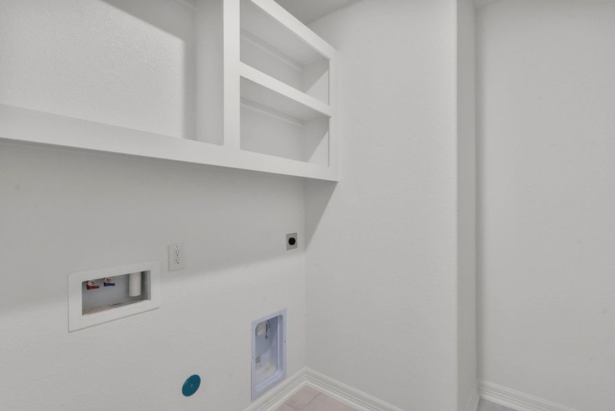 Utility Room with built-in shelving