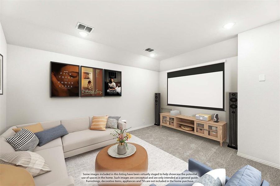 Furnished interior view inside a new home in Chaparral Park, Oak Point (Image 9).