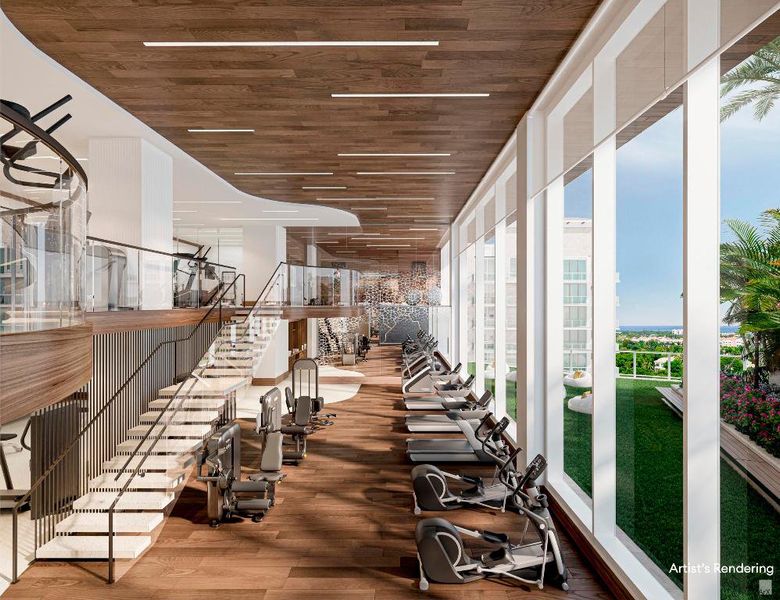 Fitness center rendering