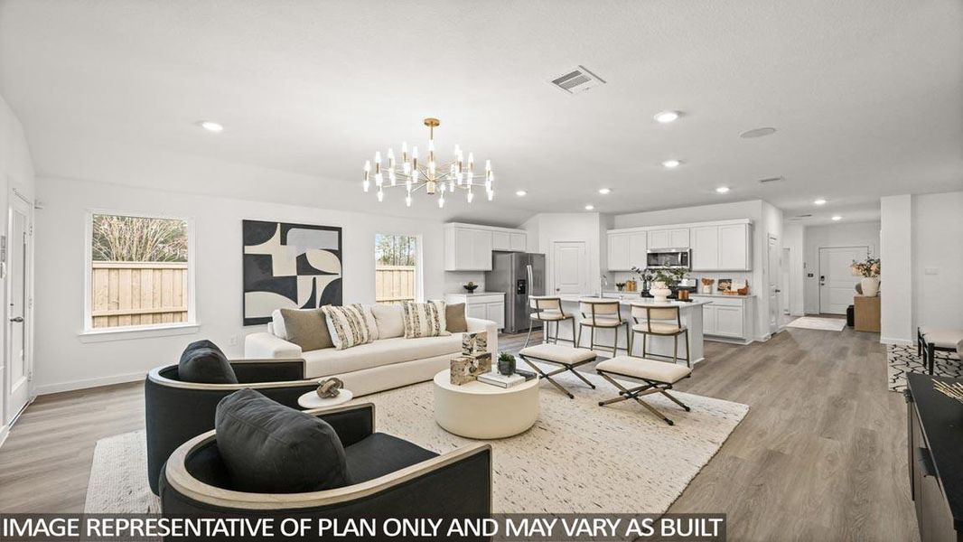 Furnished interior view inside a new home in Porters Mill, New Caney (Image 7). Furnished interior view inside a new home in Porters Mill, New Caney (Image 7).