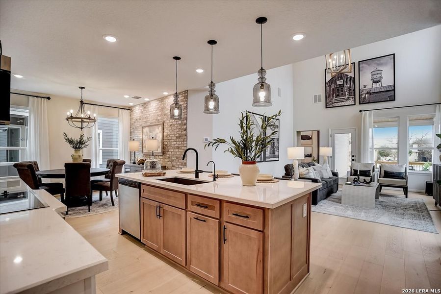Furnished interior view inside a new home in Casinas at Gruene, New Braunfels (Image 4).