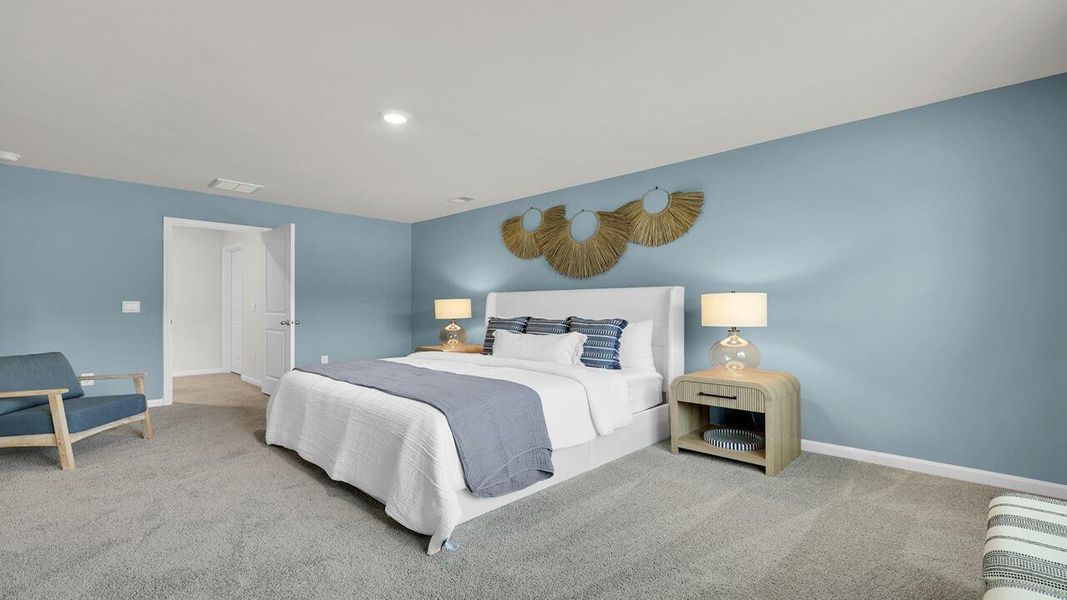 Furnished interior view inside a new home in The Cove at Mallard Crossing, Summerville (Image 14). Furnished interior view inside a new home in The Cove at Mallard Crossing, Summerville (Image 14).