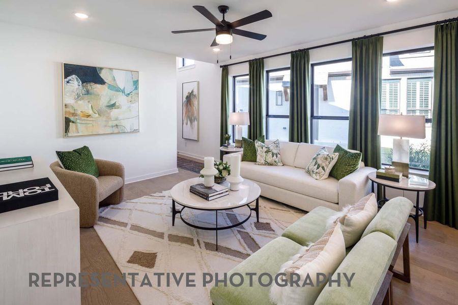 Furnished interior view inside a new home in The Highlands, Porter (Image 5).