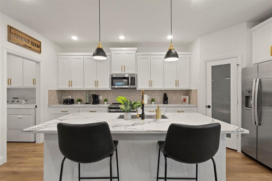 Furnished interior view inside a new home in , Dallas (Image 27).