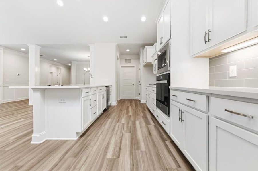 Representative furnished interior of a home built from the Essex by Keystone Homes NC in Weybridge, Burlington (Image 9).
