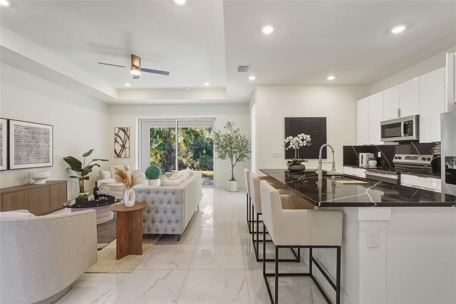 Furnished interior view inside a new home in , Port Charlotte (Image 38). Furnished interior view inside a new home in , Port Charlotte (Image 38).