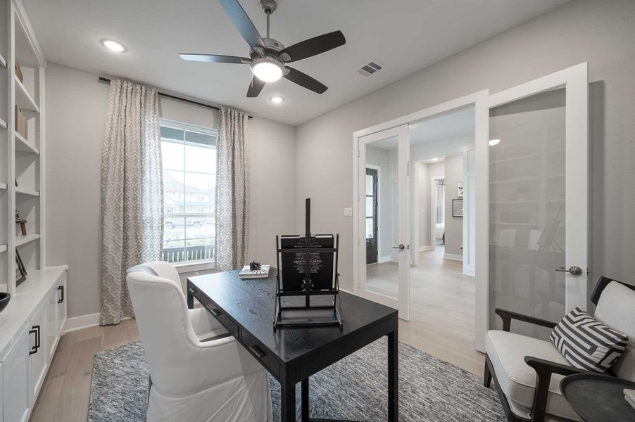 Representative furnished interior of a home built from the Milan by Tri Pointe Homes in Dunham Pointe, Cypress (Image 68).