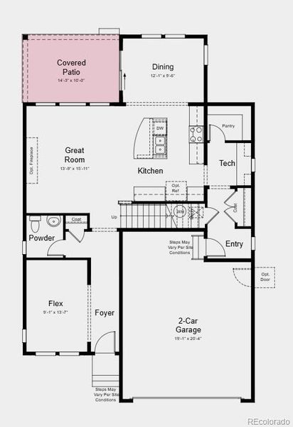 Additional highlights include: covered back patio, and a door into the primary bathroom.