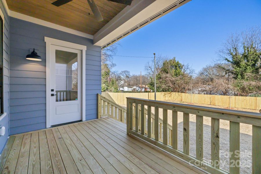 Back porch and yard