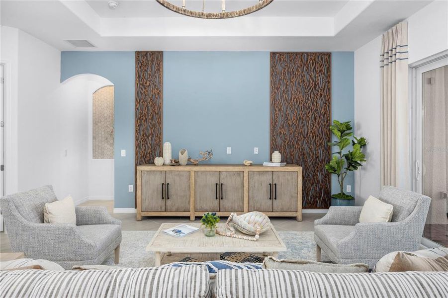 Furnished interior view inside a new home in Calusa Country Club, Lakewood Ranch (Image 18).