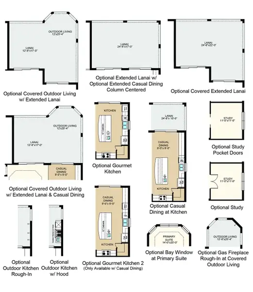 2D floor plan layout of this home in Esplanade at Tradition, Port St. Lucie, FL (Image 3).
