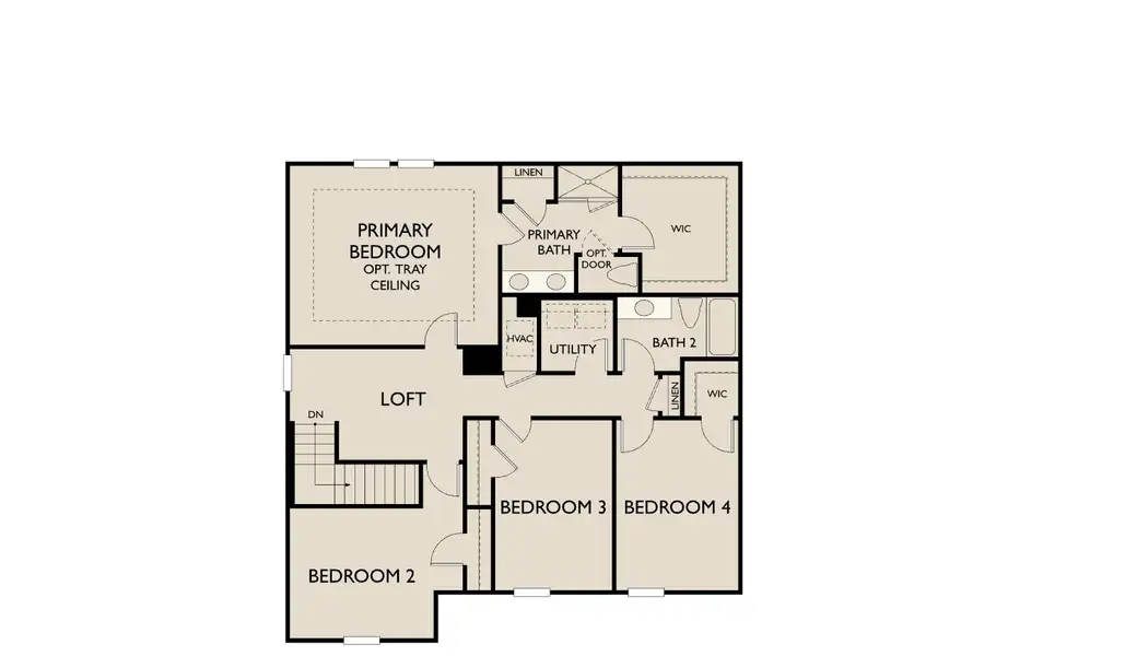 2D floor plan layout for the Tortuga by Ashton Woods in Berry Bay, Wimauma, FL (Image 4).