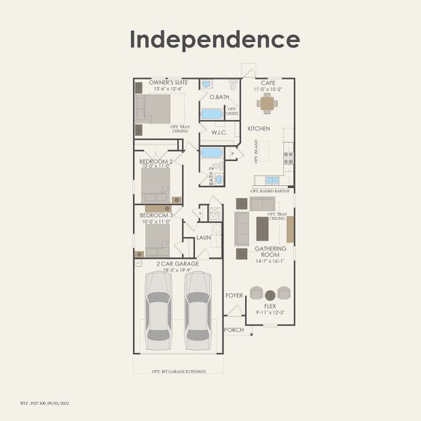 2D floor plan layout for the Independence by Centex in Pinara Pines, Conroe, TX (Image 3). 2D floor plan layout for the Independence by Centex in Pinara Pines, Conroe, TX (Image 3).