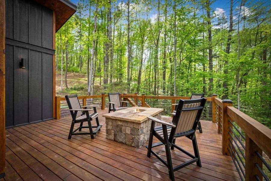 Exterior details and patio area of a home in , Blue Ridge (Image 32).