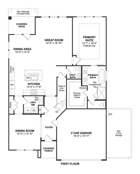 2D floor plan layout for the Omaha by K. Hovnanian® Homes in Kreymer at the Park, Wylie, TX (Image 3). 2D floor plan layout for the Omaha by K. Hovnanian® Homes in Kreymer at the Park, Wylie, TX (Image 3).