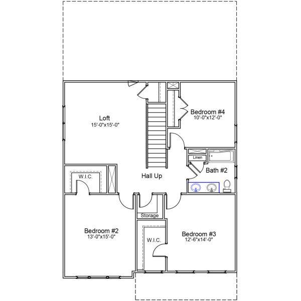 2D floor plan layout of this home in Richmond Hill, Inman, SC (Image 3).