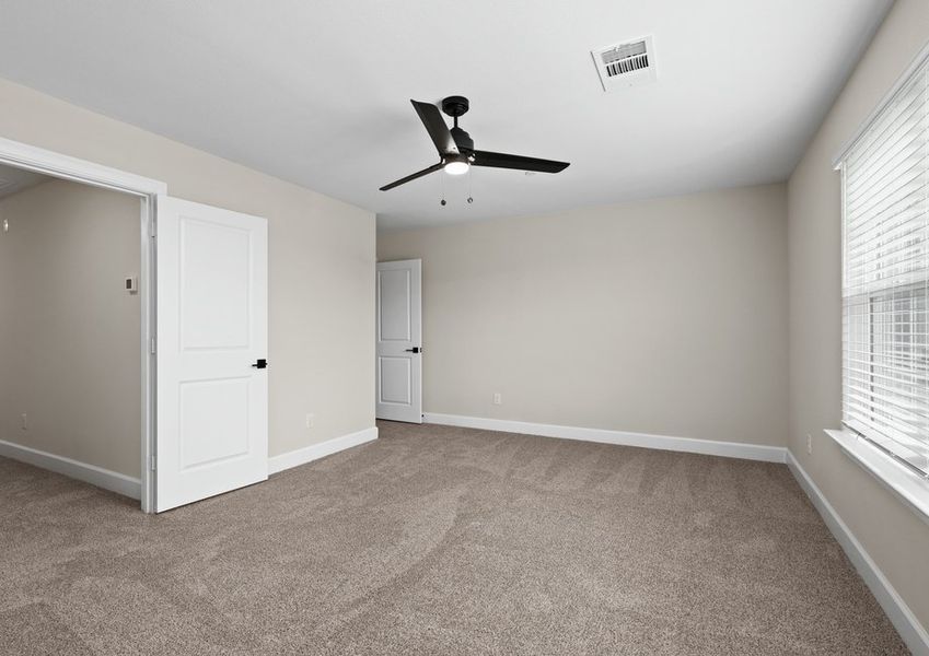 The secondary bedrooms are a great space for children's bedrooms and guest rooms.