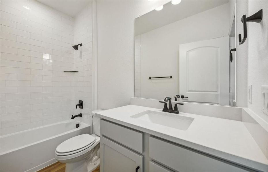 Spacious secondary bathroom *real home pictured