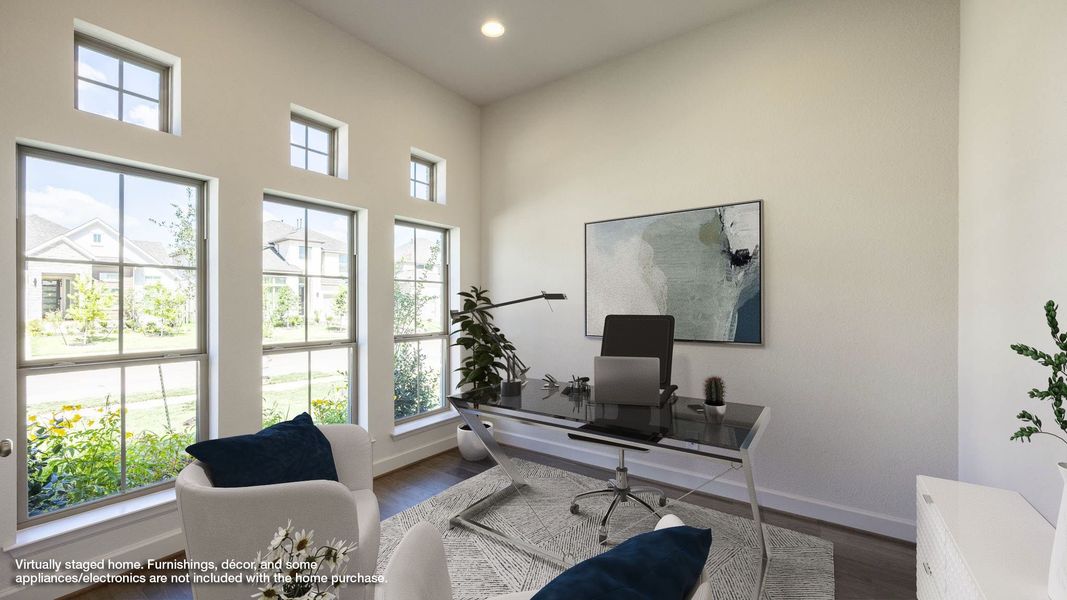 Furnished interior view inside a new home in Santa Rita Ranch 50', Liberty Hill (Image 9).