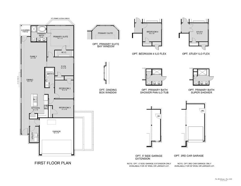 2D floor plan layout for the The Wildflower by Legend Homes in Hanna Ranch, Fort Worth, TX (Image 3). 2D floor plan layout for the The Wildflower by Legend Homes in Hanna Ranch, Fort Worth, TX (Image 3).