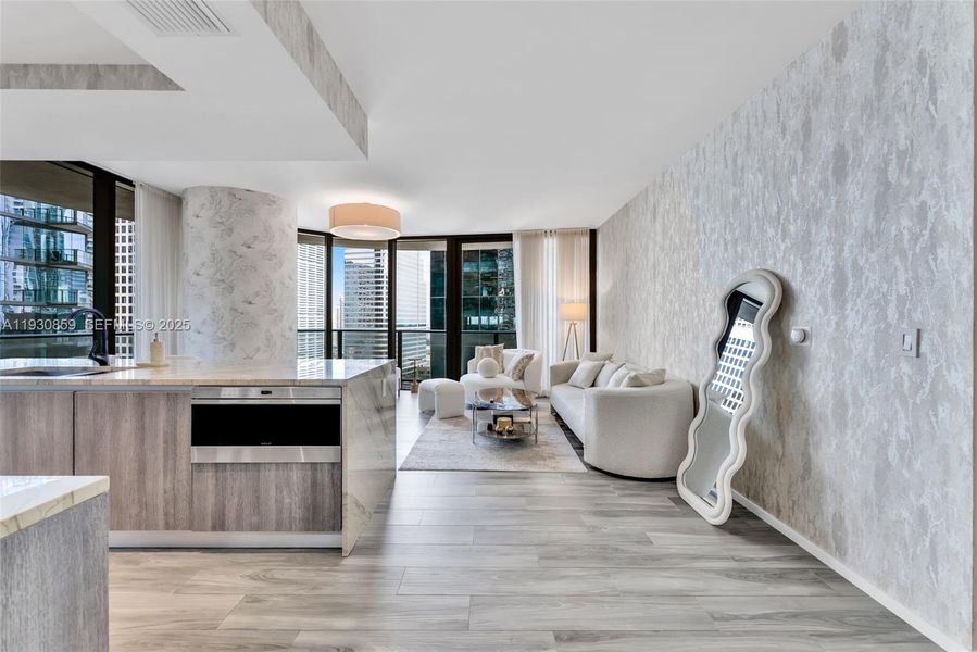 Furnished interior view inside a new home in , Miami (Image 5). Furnished interior view inside a new home in , Miami (Image 5).