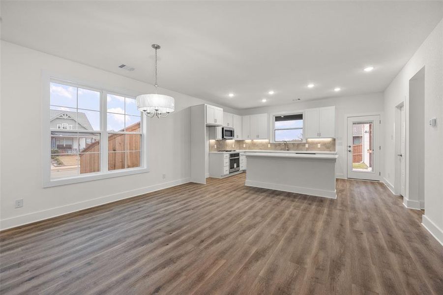 Kitchen and dining area