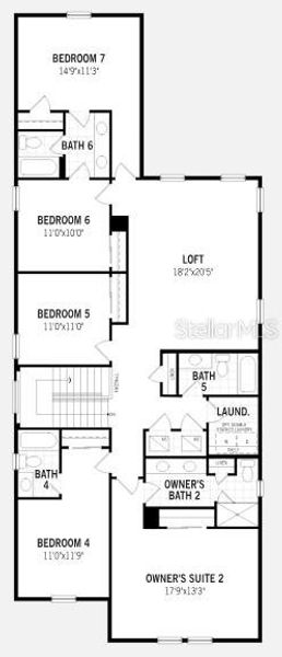 2D floor plan layout of this home in , Kissimmee, FL (Image 3). 2D floor plan layout of this home in , Kissimmee, FL (Image 3).