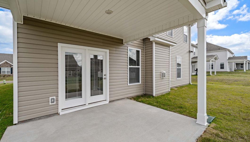 Exterior details and patio area of a home in Seven Oaks, Greenwood (Image 22).