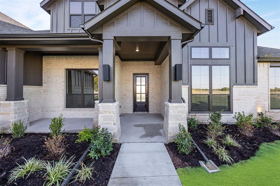 Exterior details and patio area of a home in Waterfall Ranch - 1 Acre Lots, Waxahachie (Image 1). Exterior details and patio area of a home in Waterfall Ranch - 1 Acre Lots, Waxahachie (Image 1).