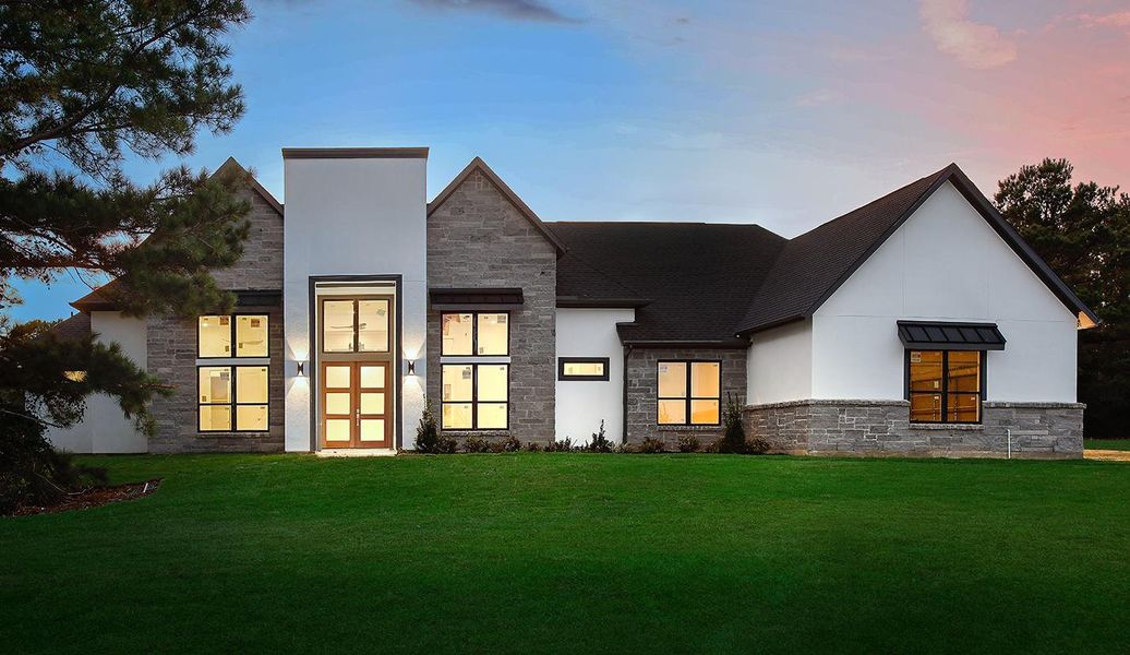 Front exterior of a new home in , Montgomery, TX, highlighting curb appeal (Image 7). Front exterior of a new home in , Montgomery, TX, highlighting curb appeal (Image 7).