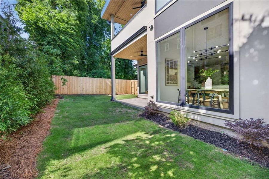 Exterior details and patio area of a home in , Atlanta (Image 28). Exterior details and patio area of a home in , Atlanta (Image 28).