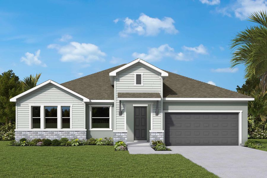 Representative exterior photo of a completed home built from the The Chadworth by David Weekley Homes in Southwind – Executive Series, Plant City, FL (Image 12). Representative exterior photo of a completed home built from the The Chadworth by David Weekley Homes in Southwind – Executive Series, Plant City, FL (Image 12).