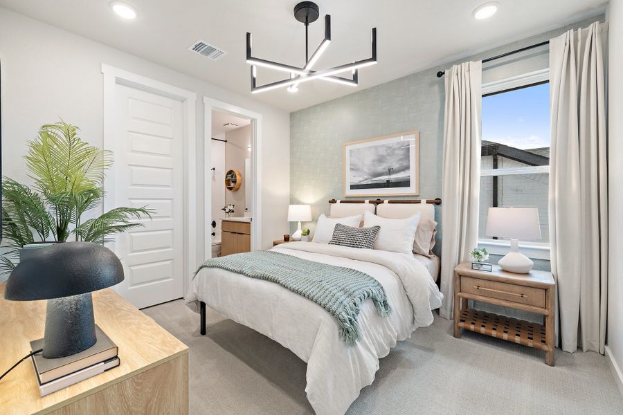 Furnished interior view inside a new home in Heritage, Dripping Springs (Image 49).