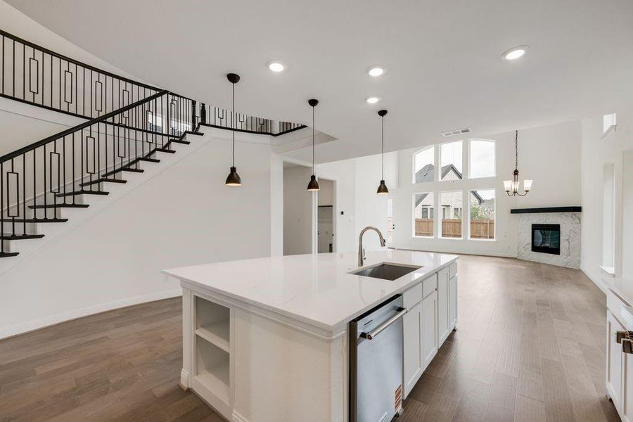 Furnished interior view inside a new home in Grand Braniff Park, Irving (Image 2).