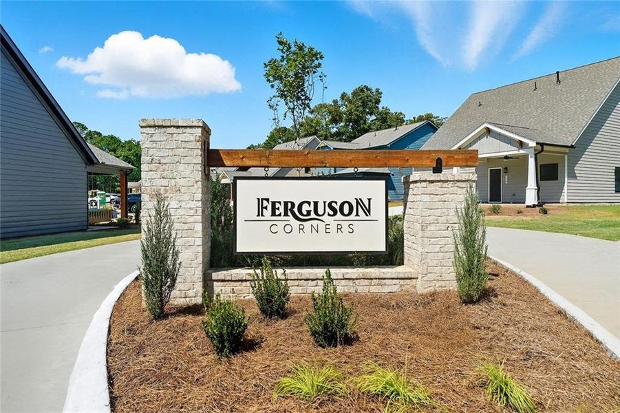 Front exterior of a new home in Ferguson Corners, Emerson, GA, highlighting curb appeal (Image 2). Front exterior of a new home in Ferguson Corners, Emerson, GA, highlighting curb appeal (Image 2).