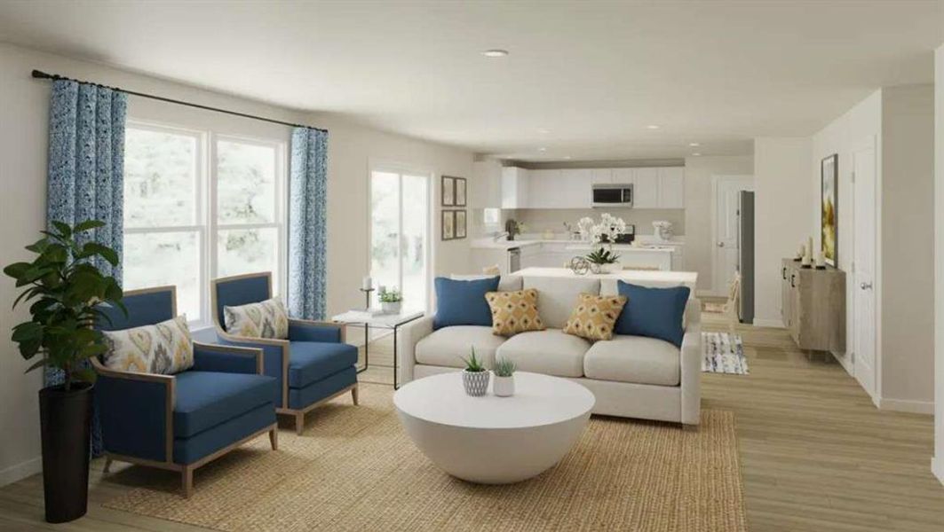 Furnished interior view inside a new home in River Oaks, Locust Grove (Image 6).