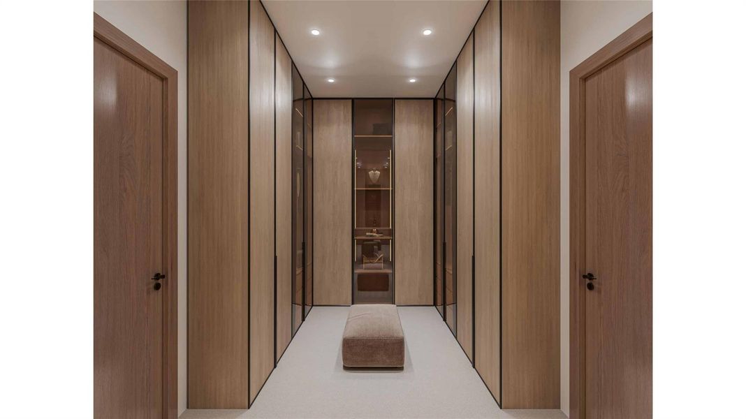 Corridor featuring recessed lighting Corridor featuring recessed lighting