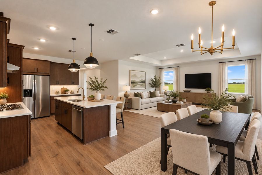 Kitchen, Dining & Great Room