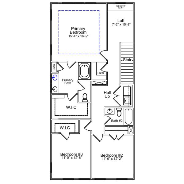 2D floor plan layout of this home in Sweetbrier, Durham, NC (Image 3).