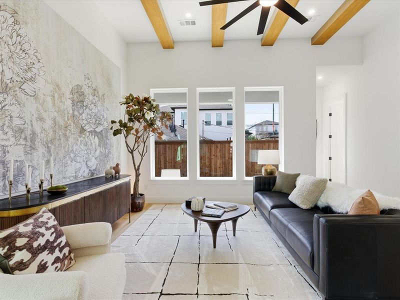 Furnished interior view inside a new home in , Dallas (Image 25).