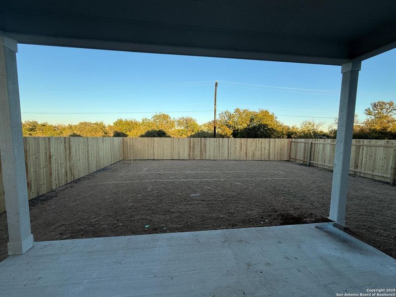Exterior details and patio area of a home in Meadows at Hennersby Hollow 40's, San Antonio (Image 4). Exterior details and patio area of a home in Meadows at Hennersby Hollow 40's, San Antonio (Image 4).