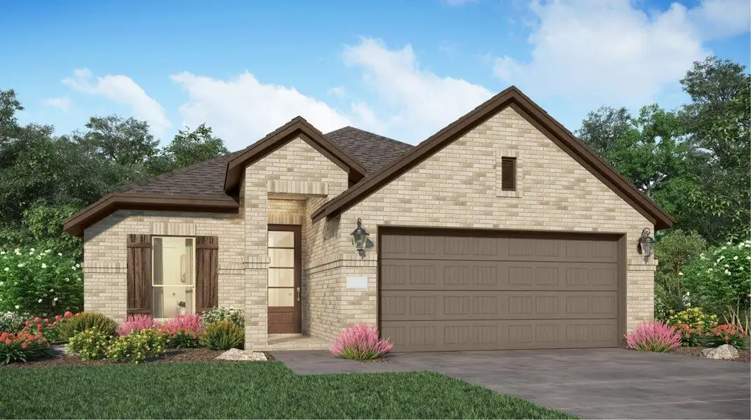 Front exterior of a new home in , Katy, TX, highlighting curb appeal (Image 2). Front exterior of a new home in , Katy, TX, highlighting curb appeal (Image 2).