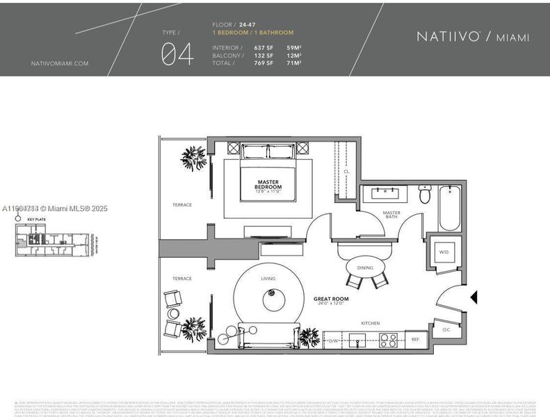 2D floor plan layout of this home in , Miami, FL (Image 5).