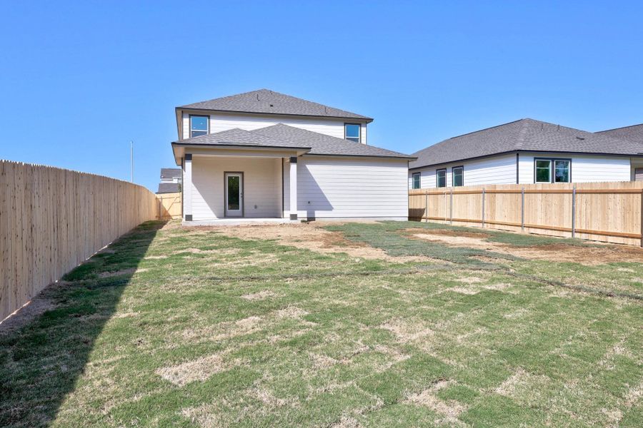 Exterior details and patio area of a home in Overlook Ranch, Georgetown (Image 2). Exterior details and patio area of a home in Overlook Ranch, Georgetown (Image 2).