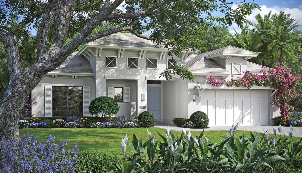 2D floor plan layout for the Viridian by GHO Homes in Seaglass, Vero Beach, FL (Image 8).